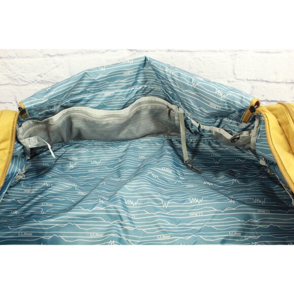 LL Bean Mountain Classic Cordura Duffle Antique Gold Navy Size Large - Picture 11 of 14